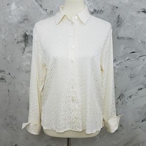 LIZ CLAIBORNE 90's Creamy White Blouse / Shirt
